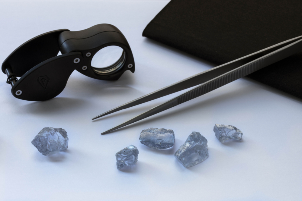 Rough blue deals diamonds for sale