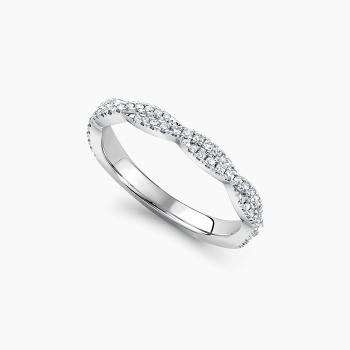 Amalfi Ladies Twisted Diamond Eternity Ring Perspective